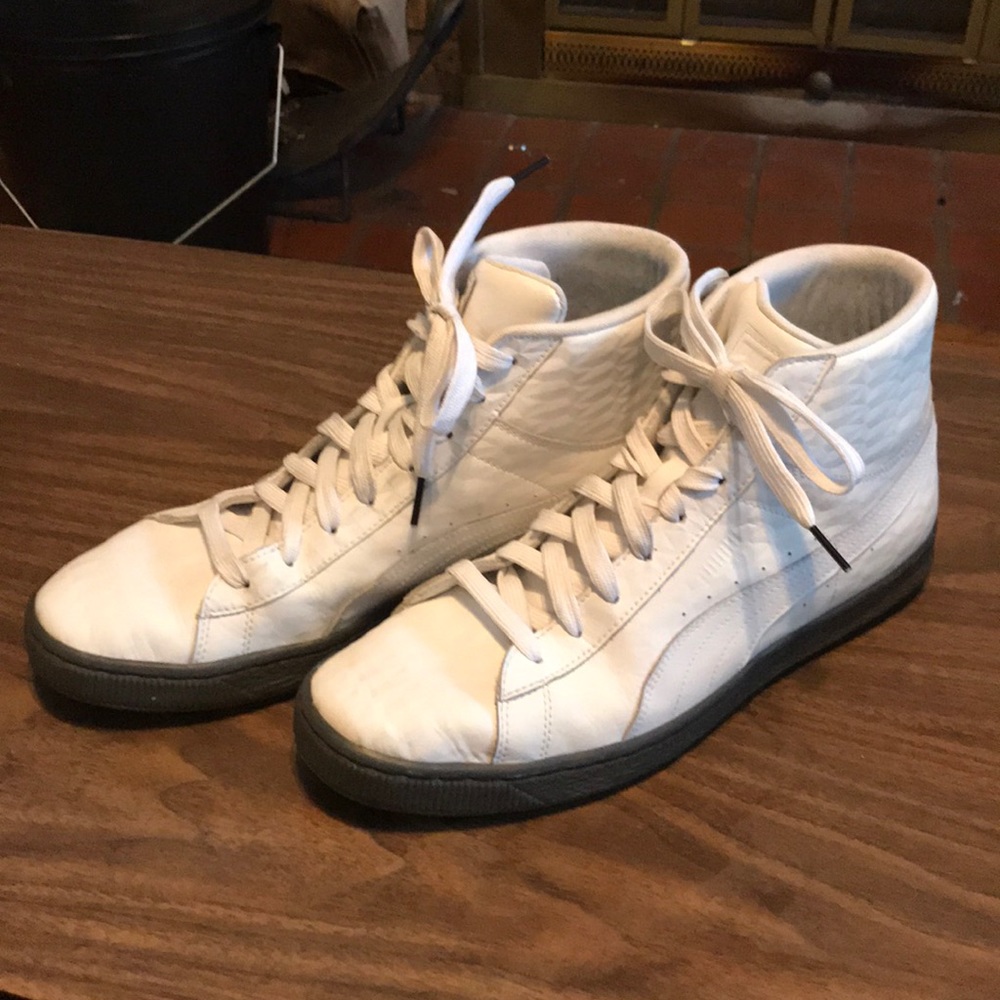 PUMA Hi-top Basket sneaker Men’s 11.5 Geo Pattern